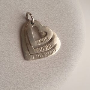 Dije Corazon AMOR SUEÑO LIBERTAD
