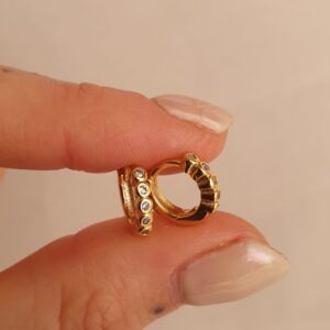 Argollas Mini Broquel Glow 1.2CM