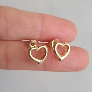 Aros Corazon Calado Gold