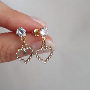 Aros Brillante Corazon 2CM