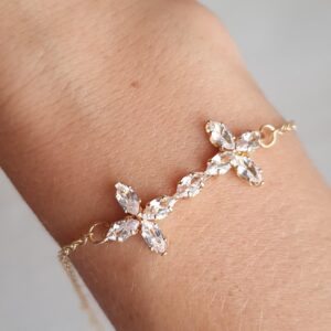 Pulsera Hojitas Cubics 16-20CM