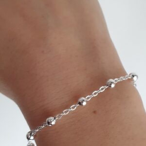 Pulsera Tiffany c/Pelotitas 17-20cm
