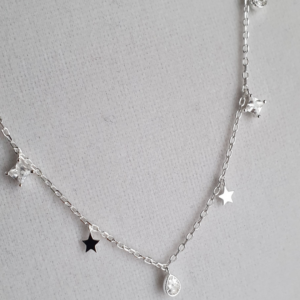 Chocker Dijes Transparentes y Estrellas 35-40cm